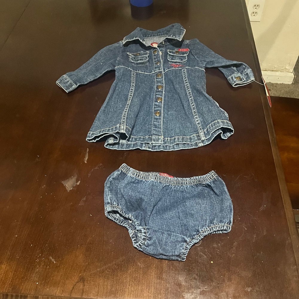 Baby Guess 12 Month Denim Set